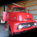 Ford 1956 Cab Over Truck C 600 Flatbed Mint Condition, Original, Red