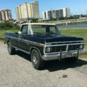 Ford 1973 F250 single cab long bed black 2wd automatic