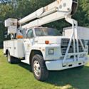Ford F600 Utility Body 7.8L Turbo Diesel 42&#039; Bucket Truck With Outriggers LowMi