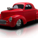 Frame Off Built Willys Outlaw Coupe Supercharged Dual Quad 383 4 Speed