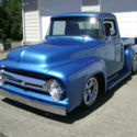 Frame off restoration just completed..Viper Blue 56 Ford F 100 5.0 crate motor