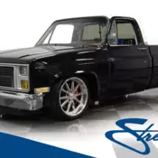 GMC C1500 Supercharged LS Restomod with a 4L80E automatic transmission and a Cur