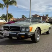 GORGEOUS Green 1974 Mercedes 450 SL with Dayton Wheels (Running and Driving)