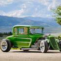 Green on Green Flake 1931 Ford Model A 307+ CI V8 3 speed auto w/ overdrive