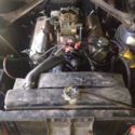 Green with dark green stripes , garage condition