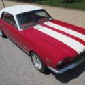 Head-Turning Red & White Ford Mustang