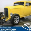 Hot Rod Custom Yellow V8 Auto Classic Vintage Collector High Boy SBC Tan 3 Windo