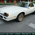 IMMACULATE 1983 CHEVROLET CAMARO BERLINETTA!  89k MILES!  CALI. CAR! NO RESERVE!