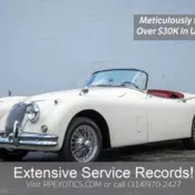 Jaguar XK120 White with 2206 Miles, for sale!