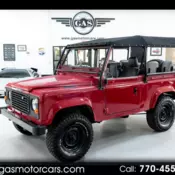 Land Rover Defender 90 Red with 1048 Miles, for sale!