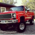 Lifted 77 Chevy K20 * Coca Cola Red*