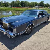 Lincoln Continental Blue with 29,350 Miles, for sale!