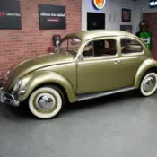<p>1957 Volkswagen Beetle 497 Miles Diamond Green Coupe 1200 cc 4 Speed Manual</