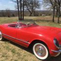 Lucy is here. 1954 corvette red.