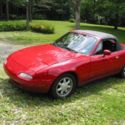 MAZDA MIATA MX-5, Red with Black Interior--Manual--Air--Power Steering--Alloys++