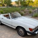Mercedes 560SL ARCTIC WHITE AND PALOMINO (TAN) INTERIOR - FUN DESERT DRIVER!