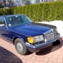 MERCEDES-BENZ MIDNIGHT BLUE PAINT/BEIGE LEATHER 420SEL S CLASS SEDAN