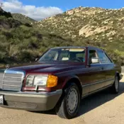 Metallic Red 1987 Mercedes 300 SDL 3.0L W126 Mechanically sound ZERO Rust car