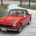 MG MIDGET SPORTS CAR RED 4 SPD CONVERTIBLE VERY NICE