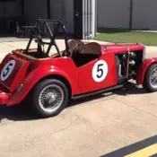 MG TD vintage race car-possible cool street machine-'tire kicker' backed out