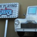 MOVIE GREASE CAR AND MARQUIS DISPLAY SIGN LIGHTS UP VERY COOL AND RARE