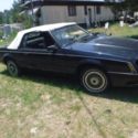 Mustang Convertible 1985  Midnight Blue  Chrome Spoke Hub Caps