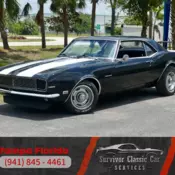 Nice Black on Black 68 RS with White Stripe, 396CI V8 and Muncie 4 SPD Manual!!!