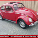 NICE RARE CLASSIC 1965 VOLKSWAGEN BEETLE BUG 4 SPEED WITH FACTORY SUNROOF!