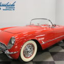 NICELY RESTORED ORIGINAL VETTE, BLUE FLAME STRAIGHT 6, SPORTSMAN RED, VERY NICE!
