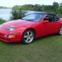 NISSAN 300ZX TWIN TURBO CONVERTIBLE W/MANUAL TRANSMISSION. RED OVER BLACK 600 HP