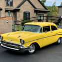 NO RESERVE 1957 CHEVROLET 210 CUSTOM FRAME OFF 350 DUAL 4BBL V8 VETTE YELLOW WOW