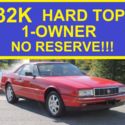 NO RESERVE 1988 CADILLAC ALLANTE HARD TOP 32K SUPER CLEAN!! 98 90 91 92 93 87