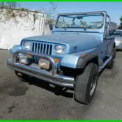(OHW) 1988 Jeep Wrangler 4x4 4.2 L 6 Cylinder NO RESERVE