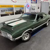 Oldsmobile 442 Green with 14,154 Miles, for sale!