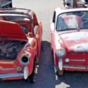 Pair of 1960 Autobianchi Bianchina Italian Micro Cars Transformable Fiat 500