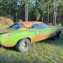 Plymouth Barracuda 70 project car vin BS23N0 big block 383+4 speed sublime green