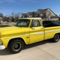 RARE 1966 CHEVROLET C10 LWB FLEETSIDE PICKUP TRUCK~YELLOW~V8-FREE SHIPPING