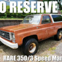 RARE 1977 One Owner For 30+ Years 350 V8 W/ 3 Speed On Column Removable Top LOOK