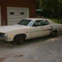 Rare Vintage 1970 Ford Torino White 4 Door Sedan