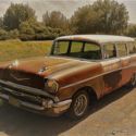 Rat ty  1957 57  Chevrolet Chevy 210 4 door Station Wagon Rod  &#034;Pinky&#034;