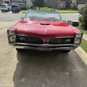 Red 1967 Pontiac GTO tribute
