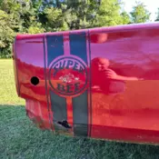 Red 1968 Dodge Super Bee 383hp 727 torque flight black interior bench seat