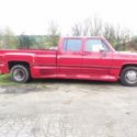 Red 1990 GMC 3500 3+3 SLE Sierra Dually with Whipple Blower
