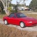 Red 1990 Mazda MX-5 Miata 5 Speed Manual