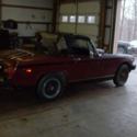 red exterior, black interior, manual transmission, all original