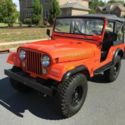 Restored Jeep CJ5, V6, 1973 model Renegade with Soft Top and Bikini top.