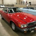 Restored Red 1976 Mercedes Benz 450-SL 450sl Convertible Roadster Black Leather