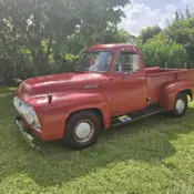 Restored with rebuilt 1956 Ford 272 2bbl V8, 4 speed manual.