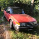 Saab 900 1992 Turbo Convertible 212K Red Runs Great AC Auto No Rust