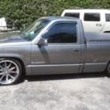 Short bed professionally lowered with 350 Automatic, Great head turner